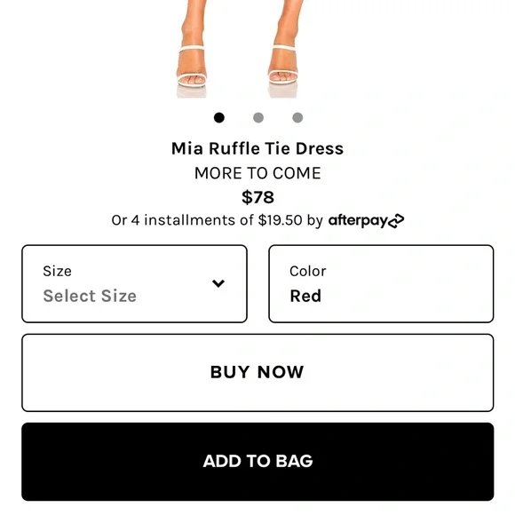 Mia Ruffle Tie Dress - Picture 4 of 5